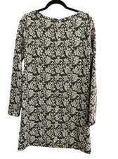 NWT Loft damask print knitted dress S Gray