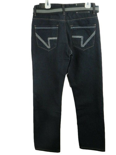 Big Boys Jeans Loose Thread Bg Boys Straight Fit Jeans Size 12 Black - Picture 4 of 4