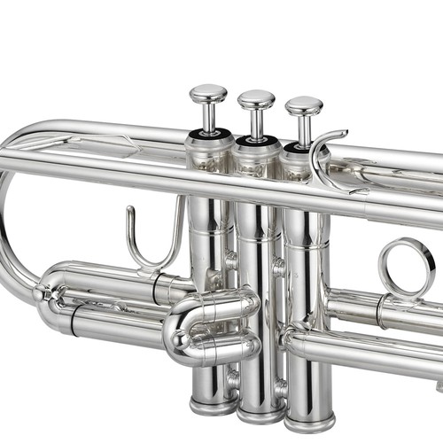 Jupiter JTR1110RSQ Silver Plated Intermediate Bb Trumpet with Rose Brass Bell - Picture 2 of 4