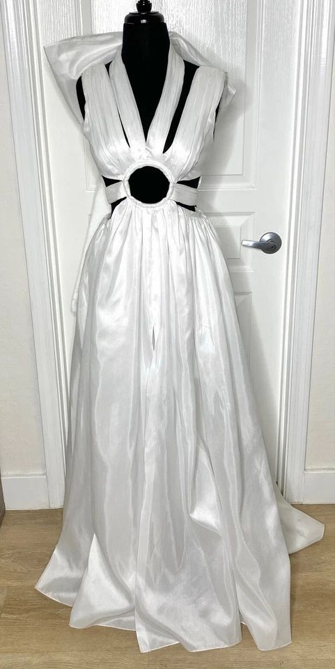 Vestido de noiva Helen Thurley O'Connor marfim solstício recorte arco 4 = S Anthropologie - Imagem 4 de 4