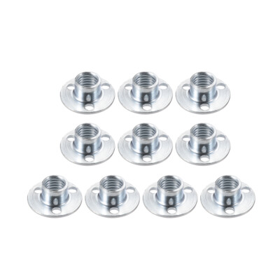 10 stücke Brad Loch T Mutter Flansch Einsatz Weibliche Gewinde M10x25x1,8mm