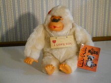 New Russ Luv Pets Gonga 7" plush sucks thumb Gorilla Red Hearts TAGS Vintage