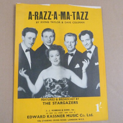 Liederblatt A-RAZZ-A-A-TAZZ Die Sternengucker 1950