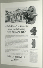 1929 Bell  Howell advertisement, Filmo Movie Camera, model 70, 75