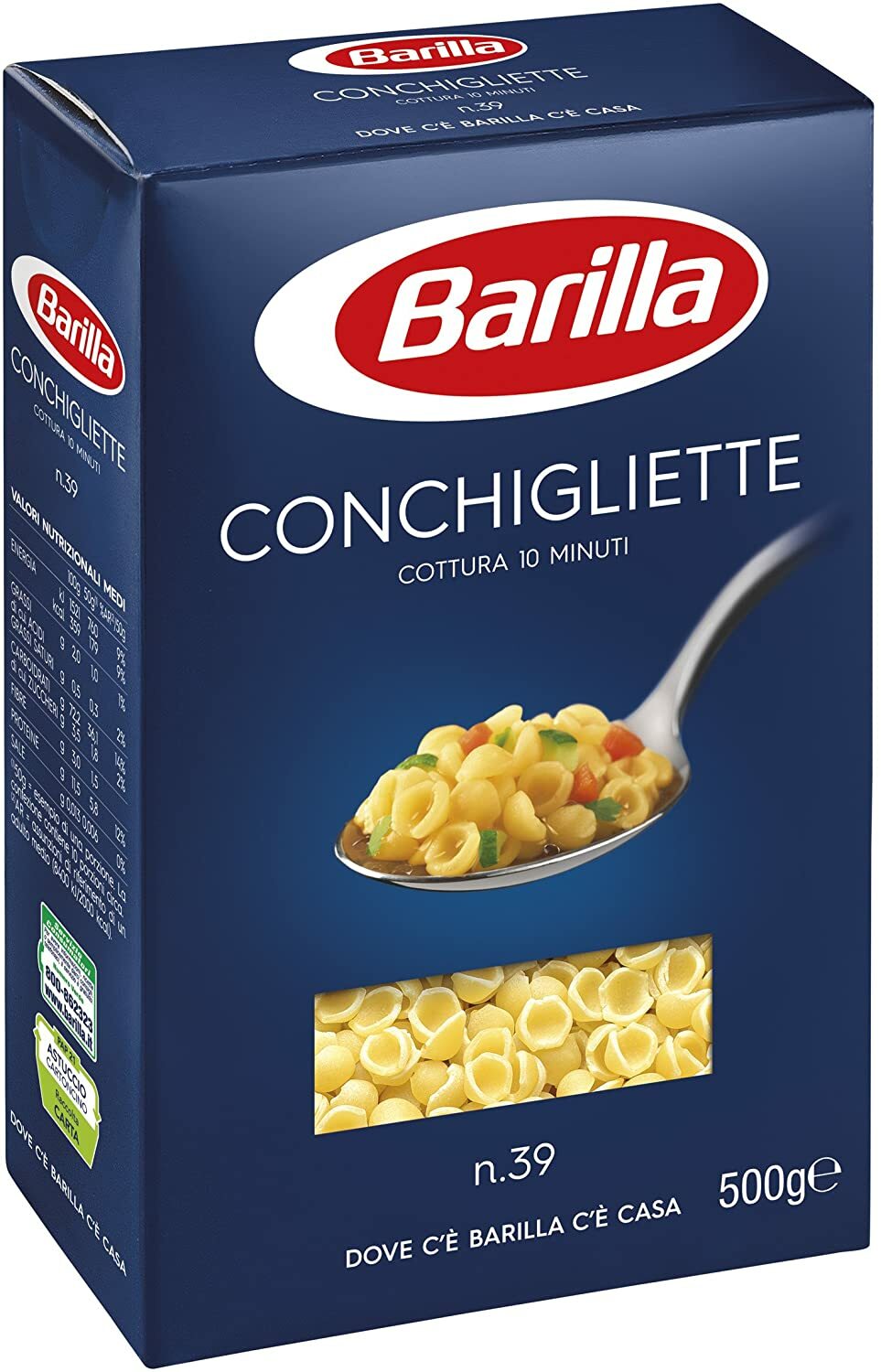 Barilla - Conchigliette, Pasta Di Semola Di Grano Duro - 500 G