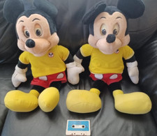 2 Vintage 1986 Worlds Of Wonder Talking Mickey Mouse Plush Doll 1 Tape Untested