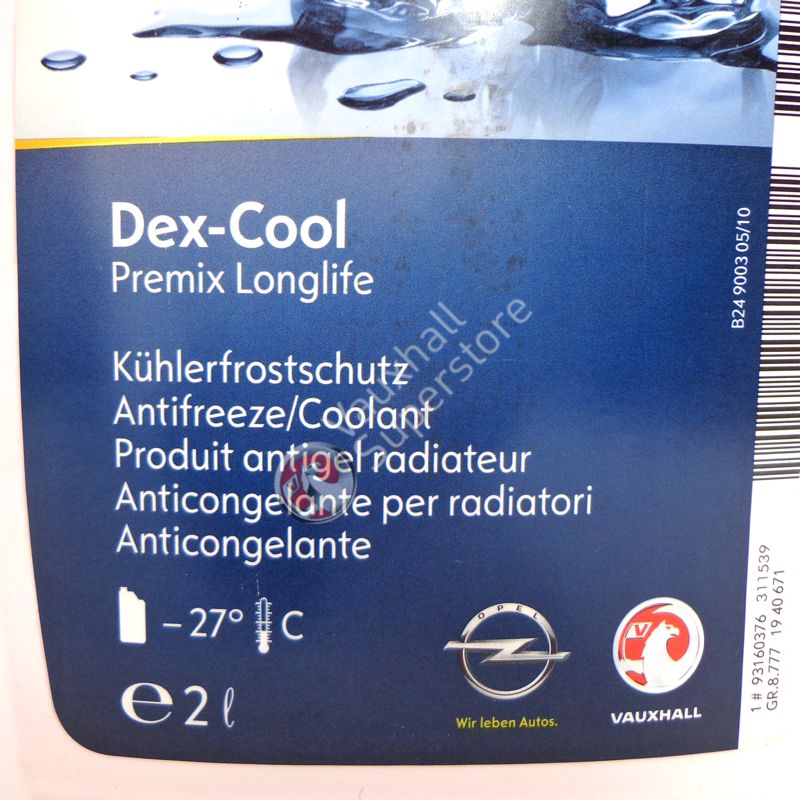 VAUXHALL ANTIFREEZE GENUINE NEW 93160376 eBay