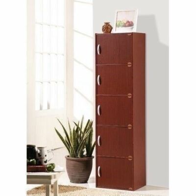 5 Door Storage Cabinet Shelf Organizer Bookcase Pantry Cupboard Closet COLORS