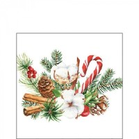 20 Papierservietten, Cocktail Christmas Arrangement Ambiente 25X25Cm