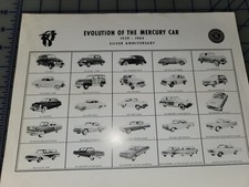 1964 Mercury Press Sheet Brochure Original