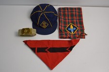 Vintage Cub Boy Scouts of America Hat Belt Handkerchiefs Collectible Clothing
