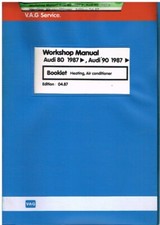 Audi 80 90 B3 4-5-cyl Heating Air Conditioning 87- Factory Workshop Manual