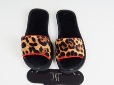 INC International Concepts Velvet Printed Slide Slippers Sz XS