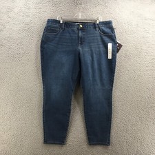 AVA VIV Skinny Jeans Womens 20 Actual Size 42x27.5 Blue High Rise Zip NEW