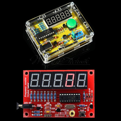1Hz-50MHz Crystal Oszillator Tester Frequenzzähler DIY Kits Meter Auflösung Case
