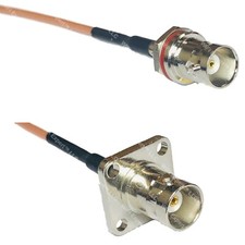 RG316 BNC FEMALE SM BULKHEAD to BNC Flange Female RF Cable Rapid-SHIP LOT