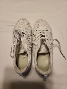 Lace print mesh tennis shoes