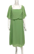 Asos women's cold shoulder sun dress green short sleeve size 10