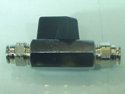 CONTEXT 1/4" all metal Push Fit Shut off Valve, Imperial push fit & Air Ride Suspension