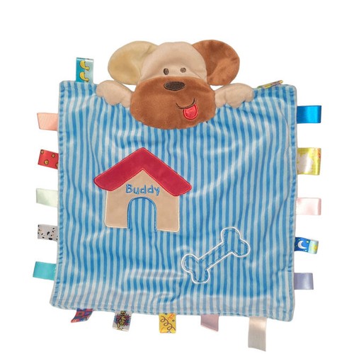 Taggies Buddy Dog House Bone Baby Lovey Security Blanket 13" X 13" eBay