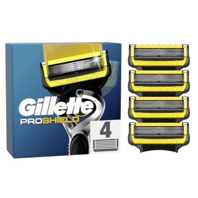 Pack 4 Lames GILLETTE PROSHIELD Recharge de Rasoir Gilette Proglide Lot Fusion 5