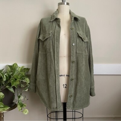 Reformation corduroy Jennings Jacket in artichoke