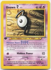 Unown [G] Rare Neo Destiny N4 Psychic 1st Edition 027/105 2002 NM on eBay