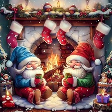 5D Winter Diamond Painting Kits for Adults Beginners,DIY Christmas Gnome Diam...