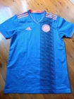 Colombia Jersey Shirt Mens Medium Blue Orange Adidas Climalite Football EUC