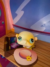 Petshop LPS Hasbro Hamster doré aux yeux bleus # 1204 - aimant rose GEN 1