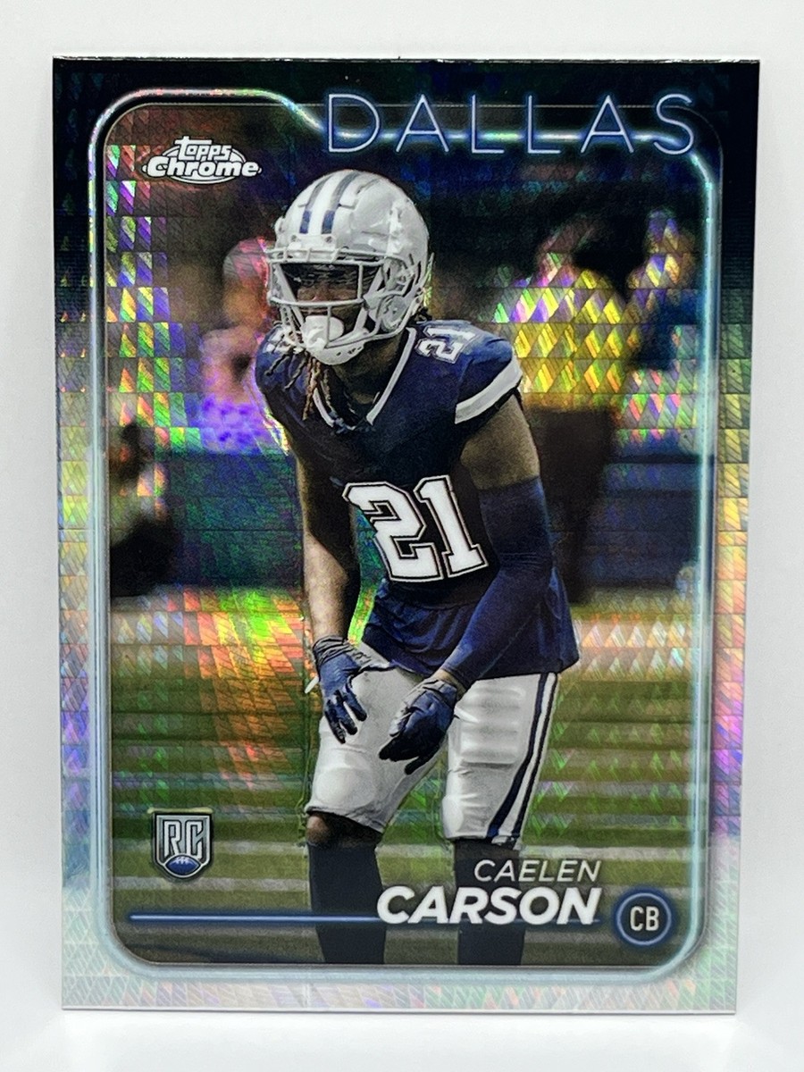 2024 Topps Chrome Football #276 Caelen Carson RC Prism Cowboys | eBay