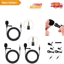 Portable Lavalier Mic Set for Smartphone Camera - Perfect for Interviews