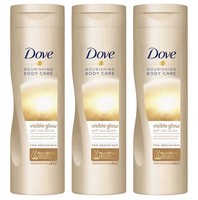 Dove Visible Glow Self Tan Lotion Fair Medium Skin Nourishing Body Care 3 x250ml