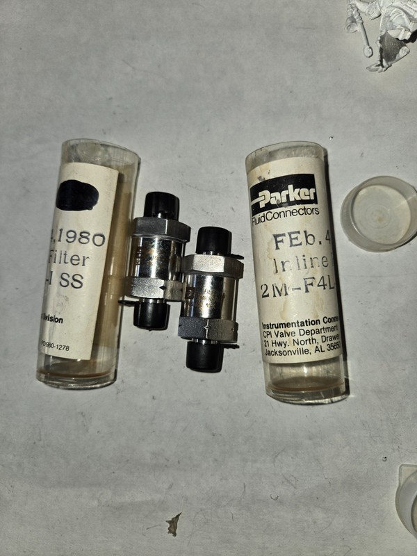 2 SS Parker F series Inline Filter 1/8" npt 1 Micron 5000psi