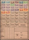 WWII German 1939 Invalidenversicherung Card 26 Revenue Stamps Third Reich - T52
