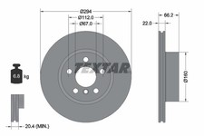 2x TEXTAR Bremsscheibe PRO+ 92327005 für BMW 3er G20 G80 G28 Touring G21 G81 2er