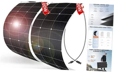  (2×100W) Flexible Solar Panels 18V 9BB Monocrystalline for 12V Battery 200W