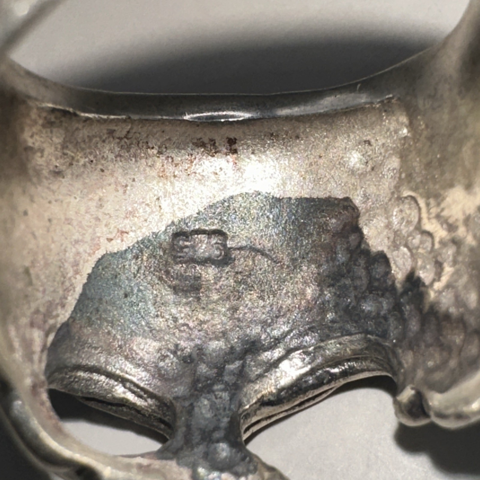 Skull Design Solid Sterling Silver Ring Size 8 (1… - image 7