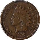 1877 Indian Cent PCGS VF Details Key Date Nice Eye Appeal Nice Strike