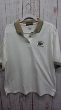 VTG Double Eagle Mens White Polo XL Golf Staff Logo Soft Cotton Made In USA