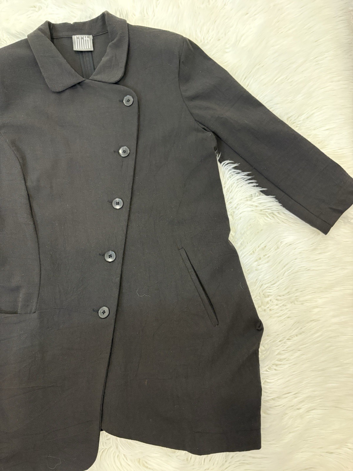 Lilith Asymmetrical Button Pockets Jacket Women B… - image 9