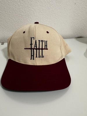Vintage Faith Hill  Take Me As I Am  Snapback Cap Cream Maroon 90s Country