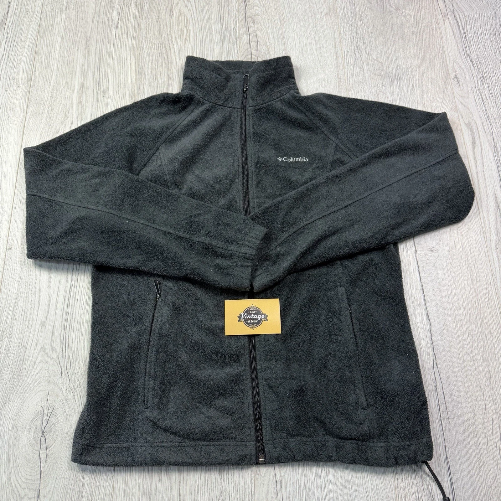 Columbia Sportswear Fleece Jacket Full Zip With Zipper Pockets Unisex Black L