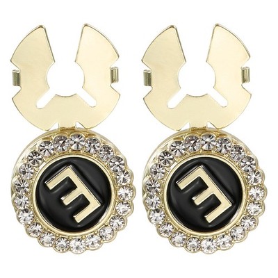 2Pcs Gold Button Covers, Raised Letter E Cuff Links for Clothing Accessories