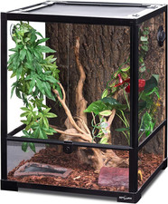 30 Gal Reptile Glass Terrarium Front Opening Double Door Screen Vent 18x18x24