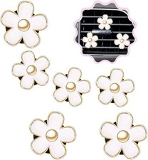 6 Pcs Daisy Flower Air Vent Clips, Colorful Car Air Freshener and Decor White