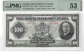 Canada 100 Dollars 1927 PMG 53