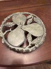 Southern Living at Home Cast Iron Pear Trivet 7” Footed