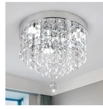 Mini 2 lights . Lifeholder chandelier crystal 10.4 inch high x 8.66 wide .