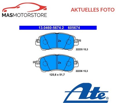 SATZ BREMSBELÄGE BREMSKLÖTZE VORNE ATE 130460-56742 P NEU OE QUALITÄT